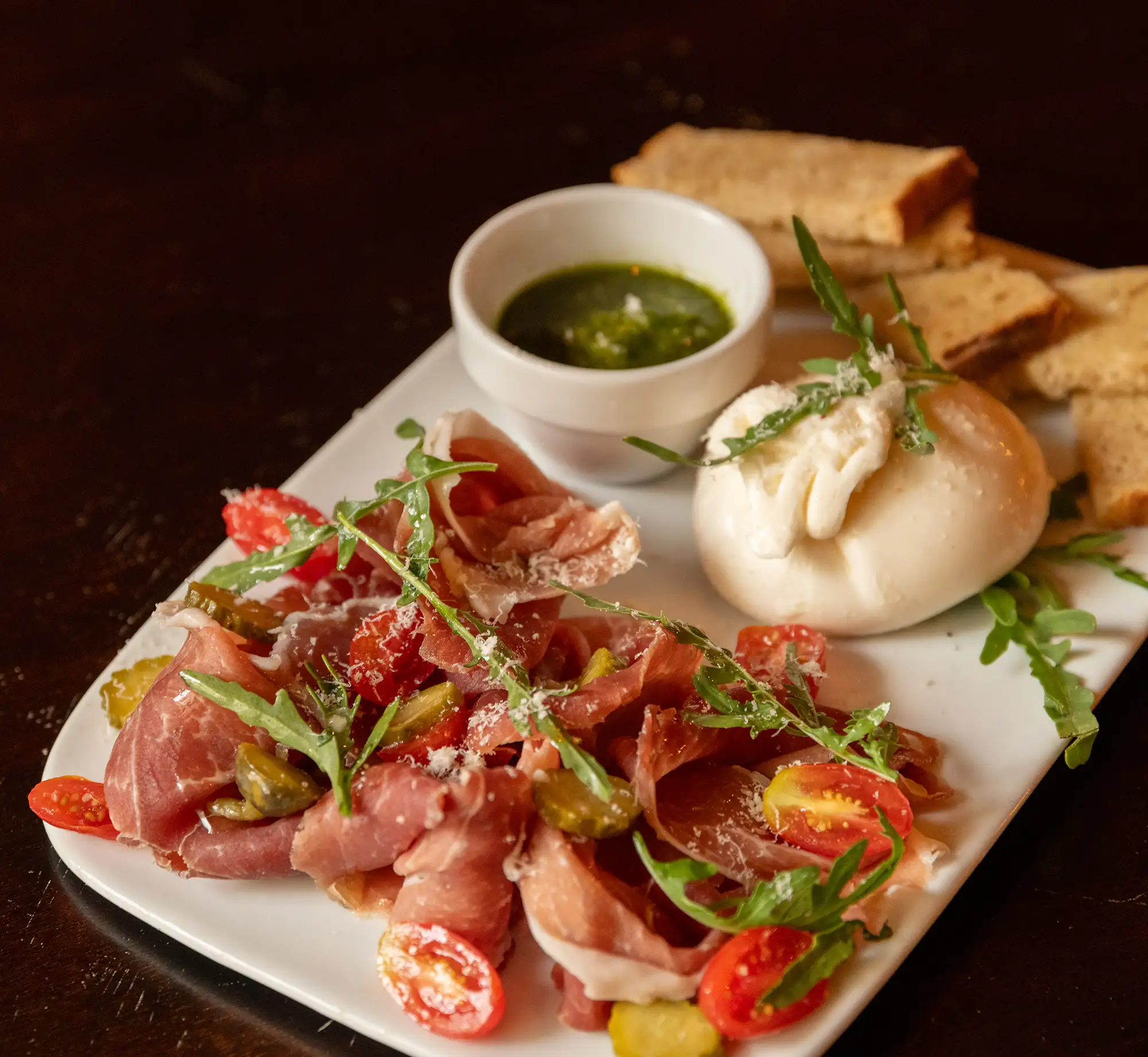 Planche burrtina jambon de parme